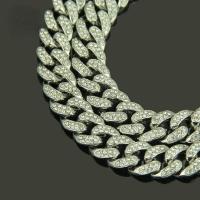 Collar de cadena para perro con diamantes de imitación, Collar de Metal de oro fuerte con eslabones cubanos, Collar de lujo con diamantes para cachorro y gato, accesorios de joyería para perro - details 9