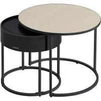 Mesas de Centro Modernas Juego de 2 Mesa Redondas auxiliares Estilo Nido - details 0