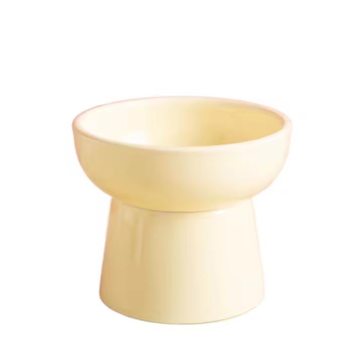 Cuenco de alimentación para gatos, cuenco elevado de cerámica de 300ml, comederos de agua para comida de perros, protección del cuello elevado, platos de alimentación para mascotas, gatito - 1