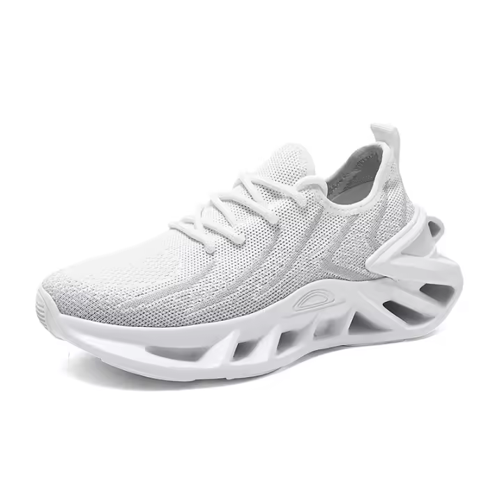 Venta caliente de zapatos de marea de cuchilla, zapatillas ligeras tejidas con mosca para hombre, zapatillas informales de coco transpirables para correr, zapatillas - 1