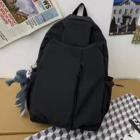 Mochila para ordenador a la moda, bolso escolar para estudiantes de Color sólido con cremallera, bolso de hombro de viaje informal de gran capacidad para estudiantes universitarios - details 11