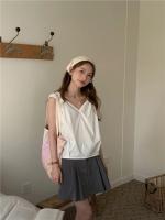 Blusa de verano para mujer, camisa de primavera, blusa para mujer, Blusas largas de gasa, informales, elegantes, Vintage, de manga larga, holgada de gran tamaño, blanca - details 15