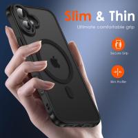 Funda Magnética para iPhone 16, Compatible con MagSafe, Carcasa Protectora Antigolpes, Translúcida Mate Trasera Fina de Silicona - details 5