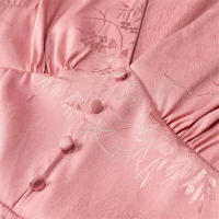 - Nueva ropa de mujer de estilo europeo, manga farol estampada en caliente SS con hebilla de botón decorativa - details 6