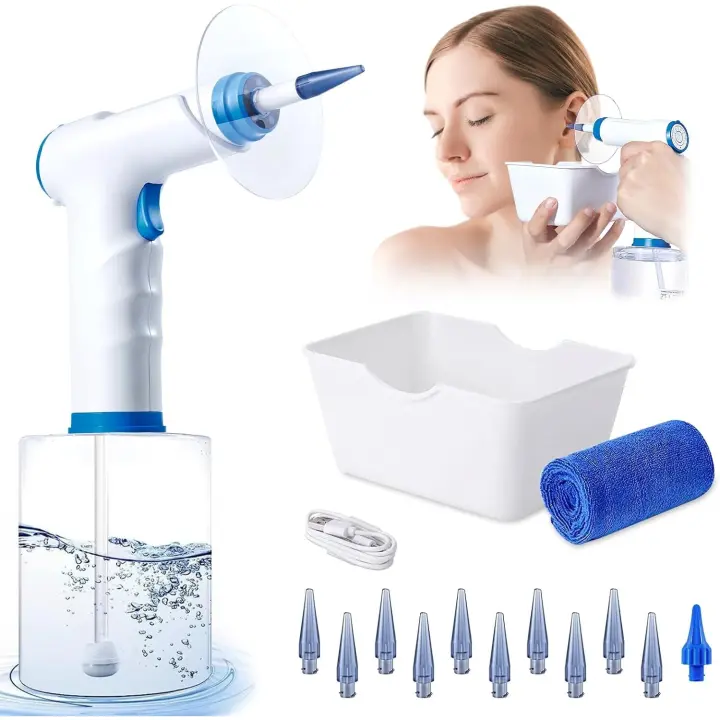 Kit eléctrico de eliminación de cera de oído para adultos, sistema de lavado de riego del oído, la mejor herramienta de eliminación de cera del oído, Kit de descarga del oído, 4 modos de presión - 1