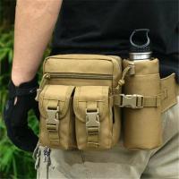 Riñonera táctica de nailon para hombre, bolsa para teléfono con botella de agua para senderismo, deportes al aire libre - details 16