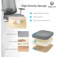 Silla de Escritorio Ajustable de 4 Engranajes, reposacabezas 3D y cómoda Silla de computadora con reposabrazos (Negro) - details 13