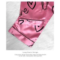 Conjunto De Pijamas De Seda Para Mujer Lencería Dormir Vuelta Sexy Sin Mangas Con Aros Y Pantalones Ropa Interior De Verano - details 10
