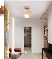 Lámparas de techo Led E27 de hierro forjado para cocina, sala de estar, dormitorio, estudio, balcón, restaurante, café y Hotel, estilo nórdico moderno, dorado y negro - details 4