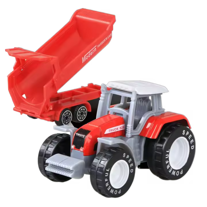 Juguete educativo, modelos de Tractor, Bulldozer, excavadora de construcción, Tractor, juguete de ingeniería, modelo de coche, modelo de vehículo de granjero, coches de juguete - 1