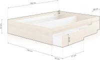 Cama Doble, Cama con Almacenaje, Medidas: 156 cm (Ancho) x 196 cm (Largo) x 37 cm (Alto) - details 15