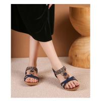 Elegantes Sandalias de Verano 2025 Boho con Strass Chanclas de Dedo de Cuero Genuino, Moda Playa y Fiesta, Diseño Exclusivo y Lujo - details 9