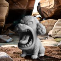Estatua de Animal con estampado 3D de rugido en ira, figura de perro realista de dibujos animados, conejo, tiburón, elefante, modelo Animal, adorno - details 8