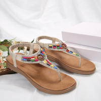 Sandalias Planas de Estilo Bohemio para Mujer Sandalias de Gladiador con Clip - details 14