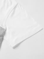 Camiseta deportiva informal de manga corta de verano para hombre, con costuras tricolores y cuello en V con muescas, estilo Henry - details 4