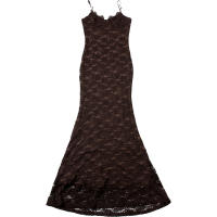 BUNO-Sexy vestido de encaje marrón con tirantes para mujer, vestidos elegantes lisos ajustados con envoltura en el pecho, vestidos de fiesta de noche para mujer, Club de graduación 2025 - details 18