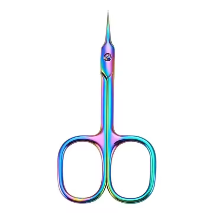 Tijeras Profesionales de Acero Inoxidable para Manicura Punta Curvada para Crecimiento de Cutículas - 1