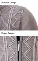 Chaqueta gruesa para hombre, cárdigan de punto con cuello levantado, cálido, para otoño e invierno - details 16