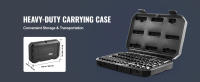 SucceBuy Juego de llaves de impacto de 1/4", 48 piezas profundas y poco profundas SAE 3/16"-9/16" y métricas 4-15 mm, acero de aleación Cr-Mo de 6 puntos - details 5