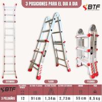 Escalera Telescópica Premium hasta 12 Peldaños |   Escaleras Plegables Aluminio |   Escalera Extensible 5 Metros y 150kg |   Escalera Multiposición |   Escada Certificación EN131 - details 2