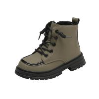 Botas de moda para niños y niñas, zapatos de cuero de felpa antideslizantes, versátiles, fondo suave, estilo coreano, otoño e invierno, 2024 - details 6