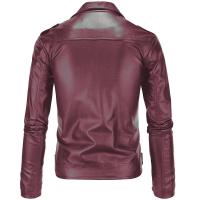 Abrigo de cuero de Pu para motocicleta, abrigo de cuero de Pu para motocicleta, versión coreana, ajustado, tendencia, hombres jóvenes y guapos, informal, con cuello levantado, Otoño e Invierno - details 5