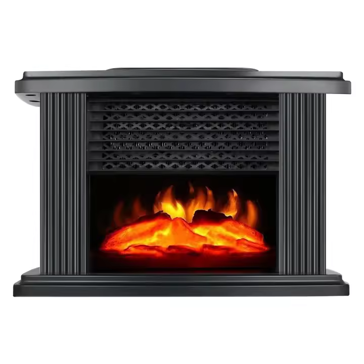1000W Electric Fireplace Heater with Remote Control Fireplace Electric Flame Decoration Portable Space Heater US Plug - 1