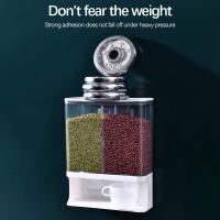 Dispensador de alimentos secos montado en la pared, contenedor de almacenamiento de cereales, contenedores de almacenamiento de cocina de arroz C - details 1