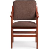 Silla de Comedor de Madera de Cerezo Antimanchas, Espalda Recta, Tamaño 86x54x54 cm, Marrón - details 5