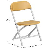 10 sillas Plegables de plástico para niños, Color borgoña, Juego de 10 - details 24