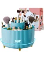 Soporte para bolígrafo giratorio de 360 ° Caja organizadora estacionaria de escritorio 5 ranuras Almacenamiento Kawaii de oficina rosa para organizadores de escritorio Suministros de oficina - details 6