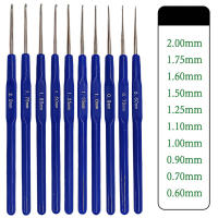 Agujas de ventilación para hacer pelucas, gancho de ganchillo de aluminio, aguja de tejido para extensión de cabello, 10 unidades por lote - details 1