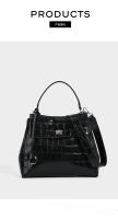 Bolso de Lujo de Cuero de Cocodrilo Negro para Mujer Bolso Cruzado Versátil para Primavera y Otoño - details 11