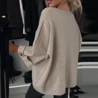 Suéter holgado con botones para mujer, Jersey de punto elegante con cuello redondo, informal, de manga larga, Color sólido, moda de invierno 2025 - details 1