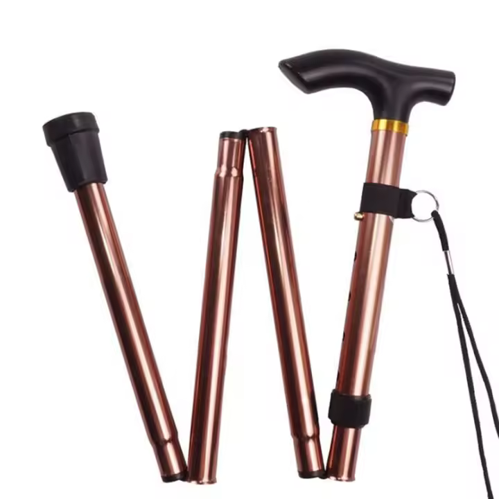 Palo De Montañismo Plegable Para Viajes Y Escalada De Cinco Secciones Telescopio Aleación De Aluminio Deporte Al Aire Libre Y Trekking - 1