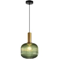 Lámpara colgante de vidrio,Lámpara colgante de vidrio Verde y enchufe dorado Lámpara de techo Candelabro - details 0