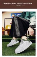 Zapatos De Tablero Versátiles, Zapatos Blancos De Moda Transpirables Para Hombres, Zapatos Deportivos Casuales De Suela Gruesa Que Aumentan - details 5