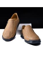 Zapatos casuales de cuero para hombre verano 2025 Mocasines bajos de talla grande, hechos a mano y elegantes - details 0