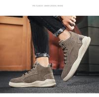 Botas Martin altas para primavera y otoño, botines de trabajo resistentes al desgaste, zapatos de cuero de moda, zapatos con cordones para hombre - details 7