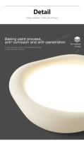 Lámpara de Techo para Dormitorio Moderna Minimalista LED Estilo Cremello de Resina - details 3
