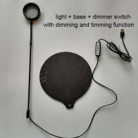 Luz LED regulable para acuario, lámpara de cultivo de plantas Con base, color negro, 5W, con temporizador y enchufe USB, 3000K, blanco cálido, 6000K - details 5