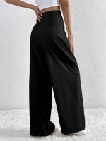 Pantalones de Oficina para Mujer de Cintura Alta y Pierna Ancha Cómoda y Elegante Estilo Clásico de Algodón Ajuste Suelto, No Ajusta, Moda de los 90s - details 15