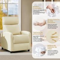 Sillón de Masaje Silla Relax Butaca Sofá Ajustable de Relajación con Función Reclinable para Sala de Estar y Dormitotio Gris - details 34