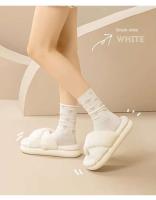 Zapatillas de casa de interior de otoño e invierno para mujer, antideslizantes, con parte inferior gruesa, de algodón lunar para mobiliario - details 8