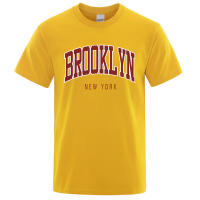 Camiseta de algodón estampada de Brooklyn de Nueva York, ropa de verano transpirable, camiseta holgada informal para hombres - details 16