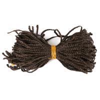 24 hebras/lote de extensiones de cabello con trenzas Zizi senegalesas largas, trenzas en caja de color marrón, pelo trenzado de ganchillo sintético gris - details 7