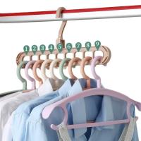 Colgador de ropa plegable multifuncional, percha mágica para almacenamiento de armario de dormitorio, 9 agujeros, ahorro de espacio - details 2