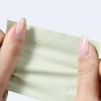 Absorbente Facial portátil, 100 piezas, Control de aceite de papel, toallida, hoja de té verde, grasa, manchas, estera - details 2