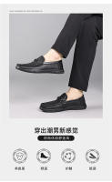 Zapatos de Cuero de Oveja Estilo Británico para Hombres Zapatos Formales de Negocios Casuales con Un Solo Pedal - details 7