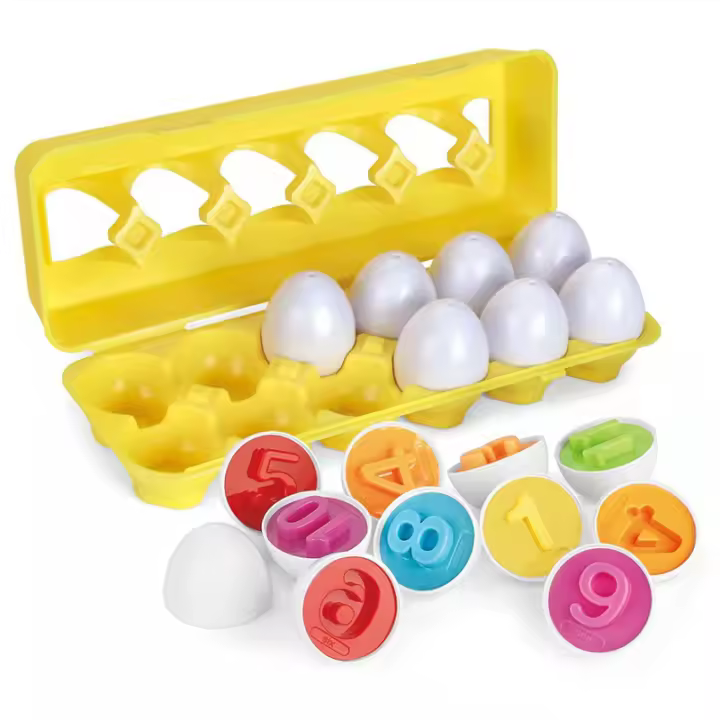 Huevos de Pascua inteligentes Montessori para bebés, juguetes sensoriales para niños pequeños, juegos educativos, forma - 1